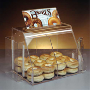 Plastic bagel display box
