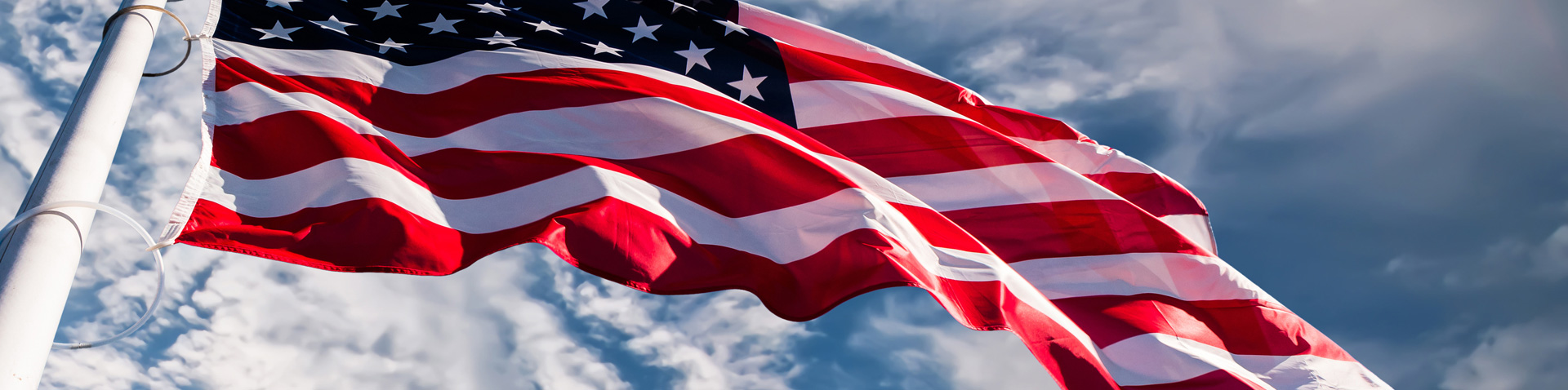 American flag waving