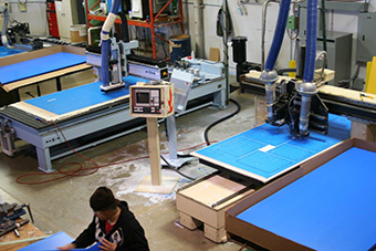 Overhead shot of CNC Machine